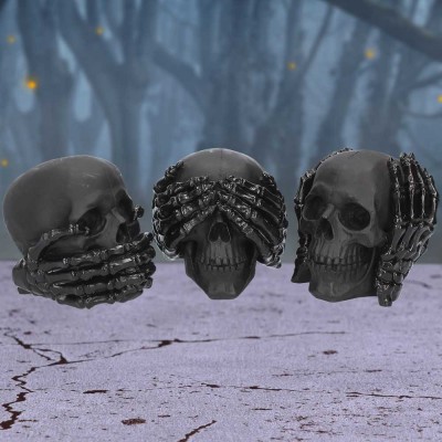 Dark See No, Hear No, Speak No Evil Skulls (S/3)