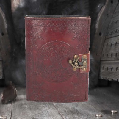 Tree Of Life Leather Journal w/lock 15 x 21cm